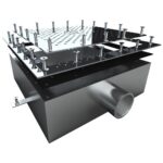 Odpływ denny Aquaviva 2'' do basenu foliowego, AISI 304 (350х350 mm)
