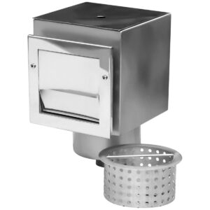 Skimmer do basenu beton/folia Aquaviva Standard AISI 304 (250х250 mm), kwadratowa osłona