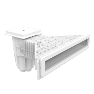 Skimmer do basenów foliowych Emaux EM0180-SV MIRROR, wstawki mosiężne