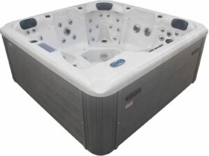 Jacuzzi z hydromasażem Aquajoy Santorini (220х220х95 cm), marmur srebrnobiały