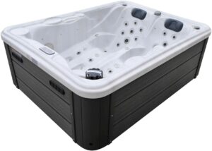 Jacuzzi z hydromasażem Aquajoy Bali (210х160х77 cm), marmur srebrnobiały