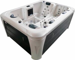 Jacuzzi z hydromasażem Aquajoy Miami (230х170х92 cm), marmur srebrnobiały
