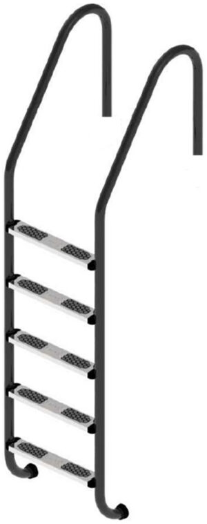 Drabinka do basenu Flexinox Standard Nero (5 stopni) Black, AISI-316L